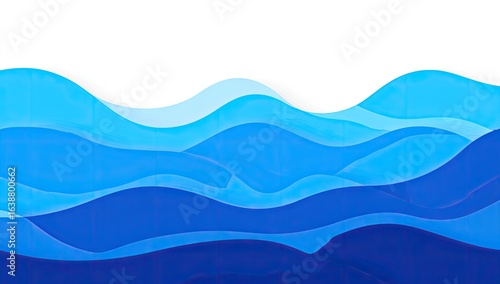 Abstract wavy blue landscape