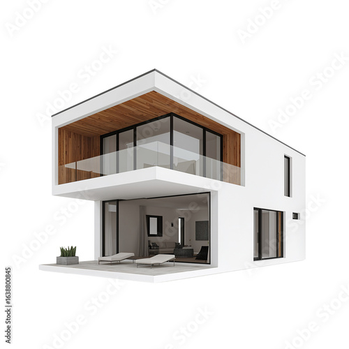 Contemporary Architectural Marvel: A Modern Two-Story House Design Visualization