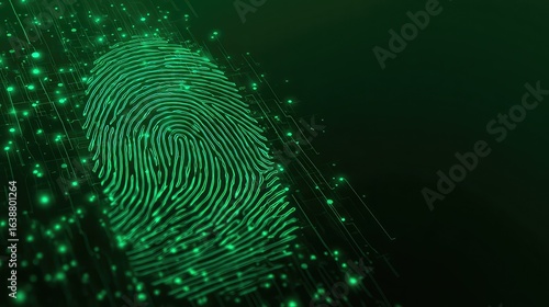 Wallpaper Mural Unlock digital security with advanced biometric fingerprint scanning technology, ensuring personalized identity verification and data protection in a connected world. Torontodigital.ca