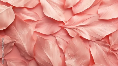 Wallpaper Mural Close-up of trendy peach leaf texture, creating an abstract background with a pattern of apricot leaves. Vibrant and natural backdrop for design projects and creative concepts. Torontodigital.ca