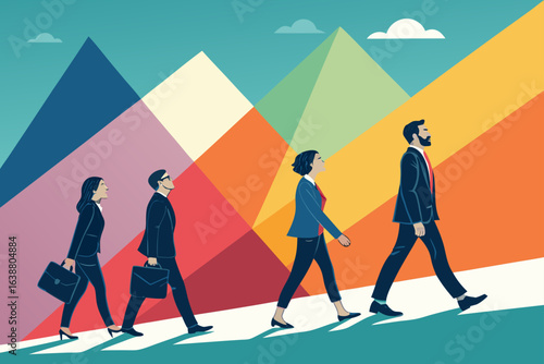 Remarkable Walking Confidently Through Abstra Distinctive Style Photography Cool Refreshing Aesthetic Great for Content Marketing Strategy Social Media Ready Visual Content Creative Asset