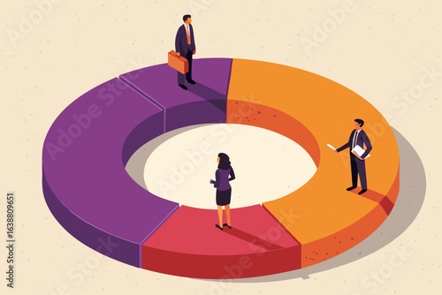 Amazing Professionals Inside Ring Graph Bold Pur Polished Creative Content Energetic Lively Composition Ideal for Editorial Content Creation Authentic Storytelling Visual Narrative Creative Asset