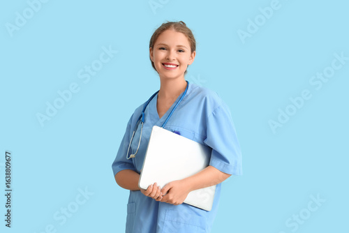 Female medical student with...