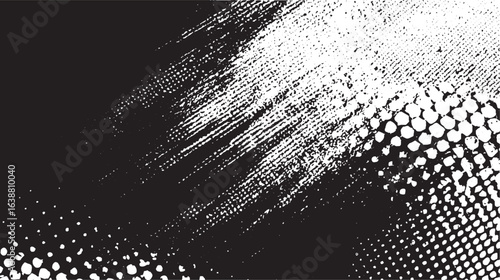 Vintage halftone grunge effect texture. Abstract dotted surface for retro posters. Great for screen print inspired artwork.
