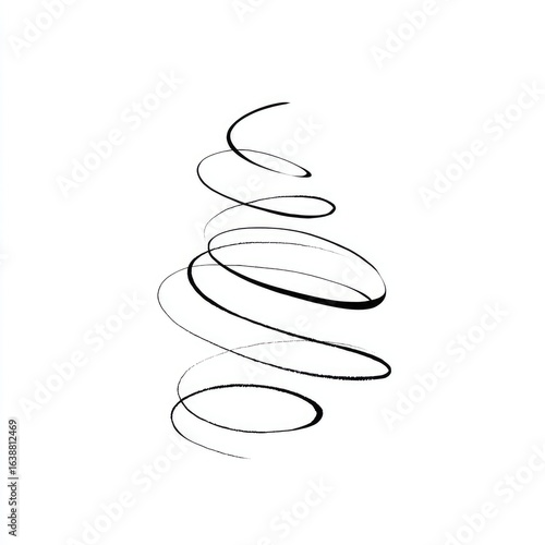 Abstract swirling spiral design