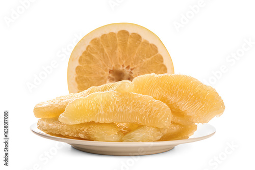 Fresh pomelo fruit segments...