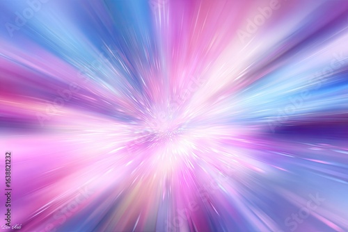 Abstract vibrant burst of pastel colors radiating outward