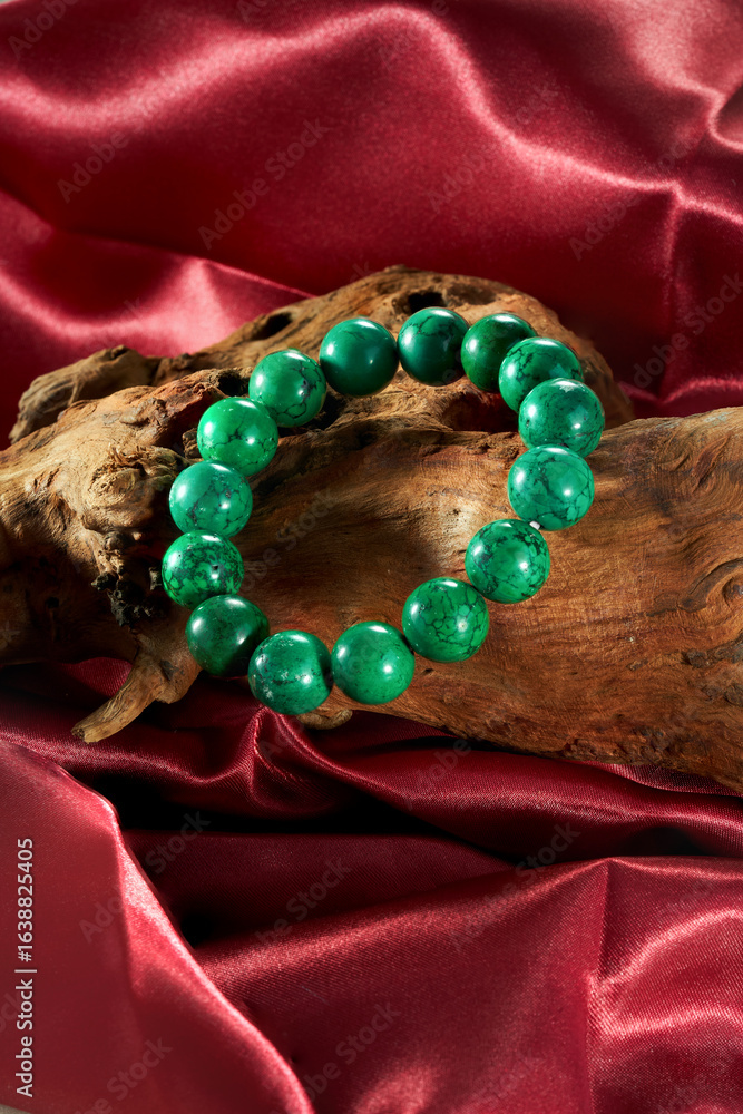 Fototapeta premium Close-up of exquisite turquoise bracelet