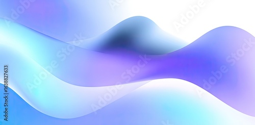 Abstract wavy background with soft, vibrant blue and purple gradients