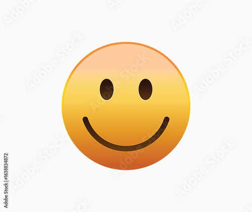 Smile vector face illustration. Yellow vector smilling face emoji character vector	
