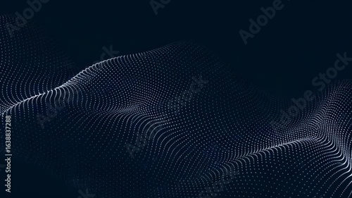 Blue Neon Glowing Stripes,dots,lines,curves, abstract Motion Background