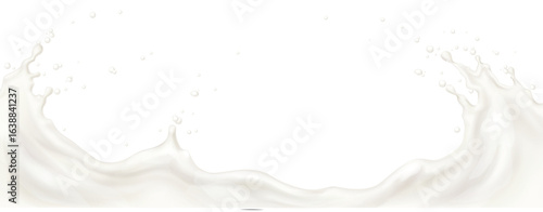 White milk splash wave