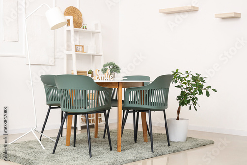 Modern dining room interior...