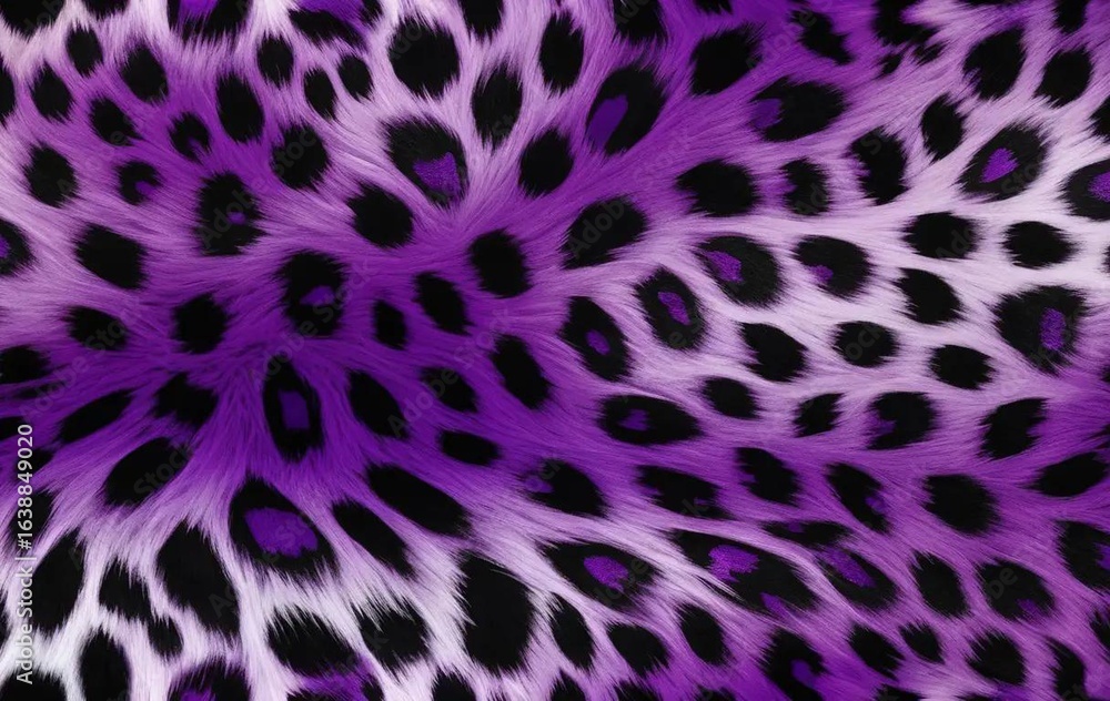 Purple leopard print background image, animal, fur, banner texture advertising poster