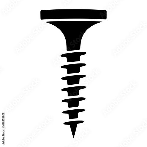 Black screw graphic fastener hardware