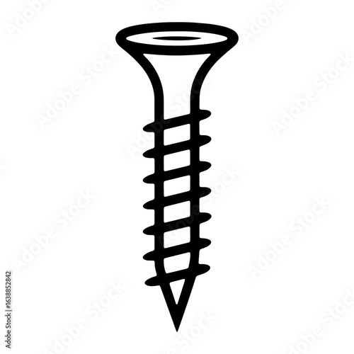 Black Screw With Spiral Thread fastener metal