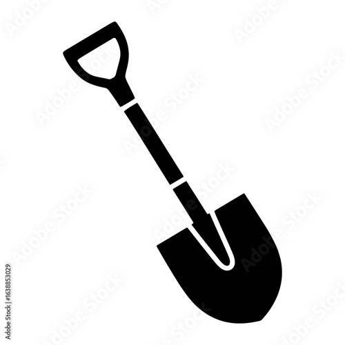 Black shovel icon spade tool