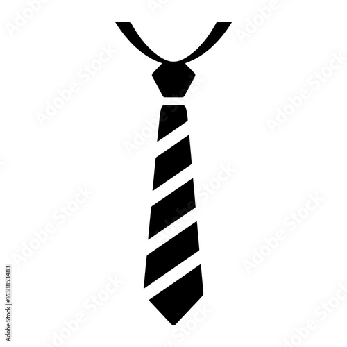 Black striped tie icon neckwear clothing