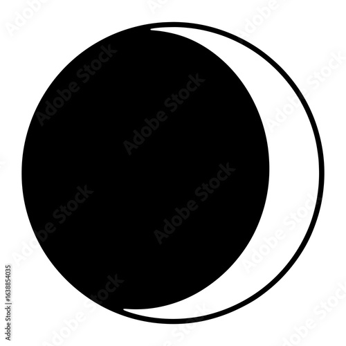 Crescent moon shape celestial night