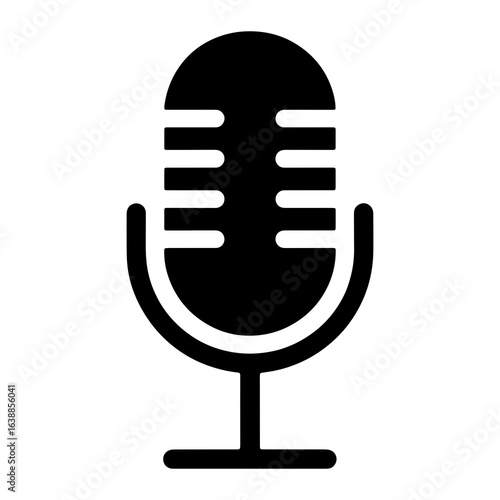 Vintage microphone icon audio sound