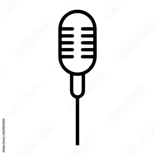 Vintage microphone icon retro audio