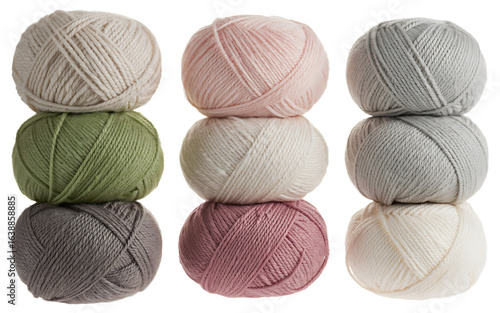 Beautiful Collection of Soft Natural Fiber Yarn Skeins for Knitting or Crocheting Projects