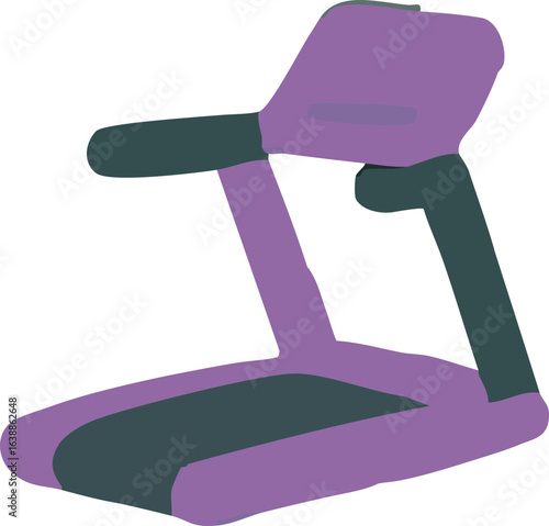 Abstract Fitness Treadmill Icon, Isolated Background. Healthy Lifestyle Symbol Design for Exercise and Cardio Training