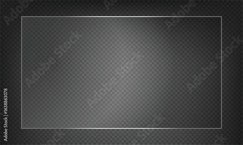 16:9 vector image of a mirror reflection, suitable for application on glass, plastic, or acrylic window surfaces. Offers a glossy, luminous appearance with bright highlights and transparency. 