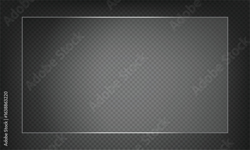 16:9 vector image of a mirror reflection, suitable for application on glass, plastic, or acrylic window surfaces. Offers a glossy, luminous appearance with bright highlights and transparency. 