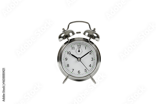 Wallpaper Mural Vintage silver alarm clock, isolated on transparent background for time, punctuality, and retro concepts Torontodigital.ca