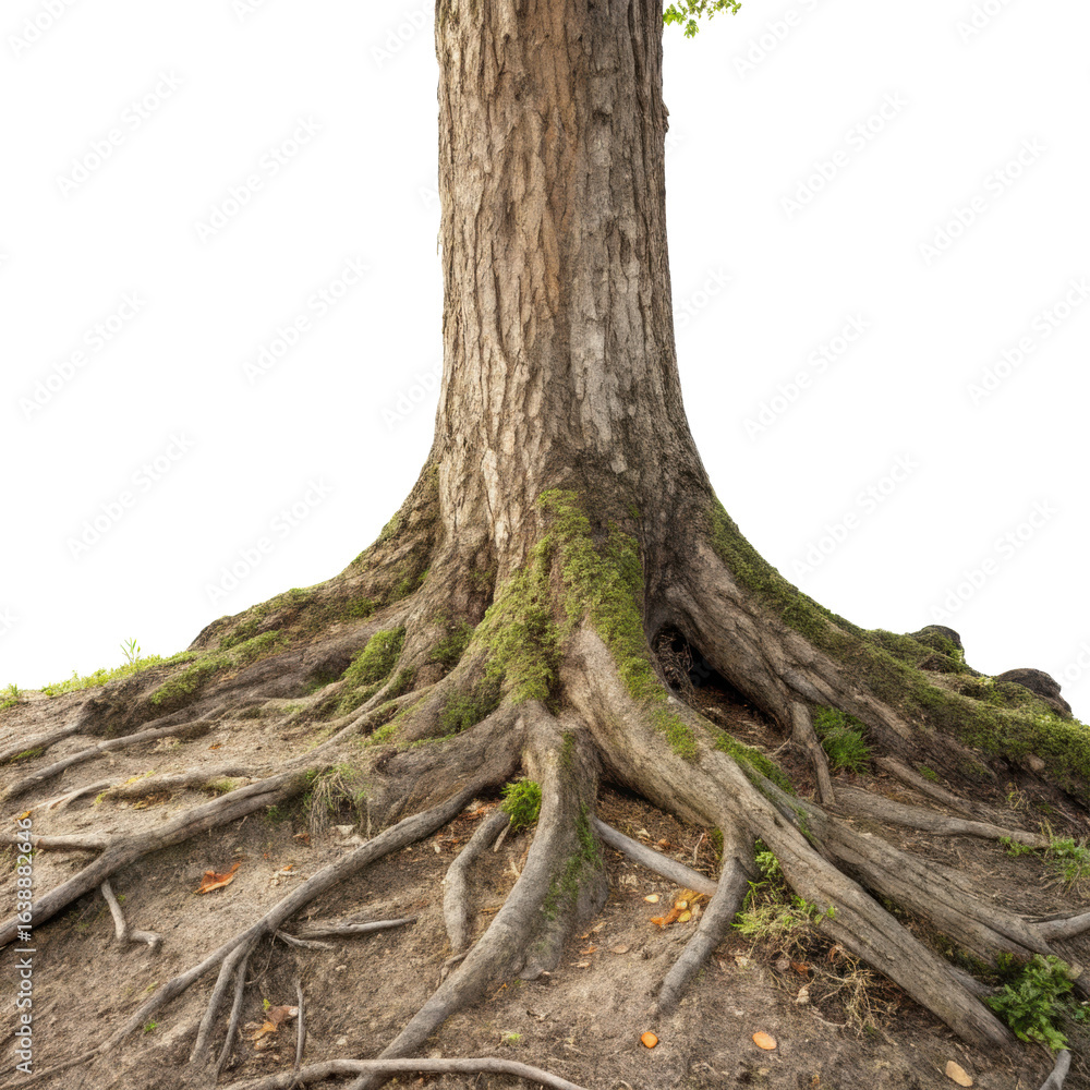 Fototapeta premium roots of a tree isolated png