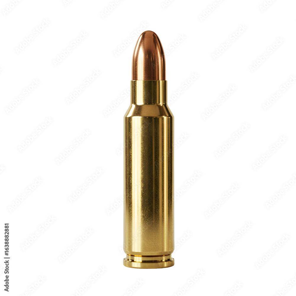 Isolated Bullet Ammunition in Gold Brass Color on Transparent Background Photo Isolated Bullet Ammunition in Gold Brass Color on Transparent Background Photo