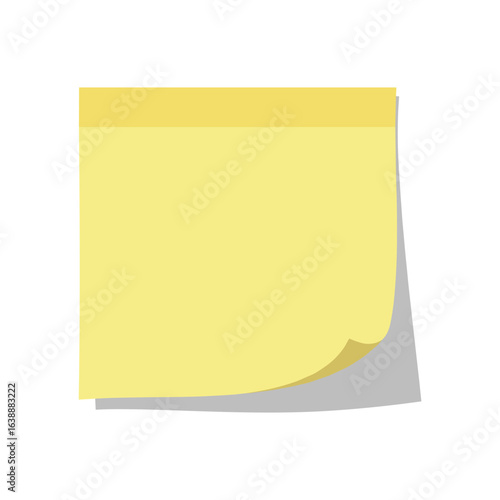 Stack of yellow sticky notes – stock vector flat illustration