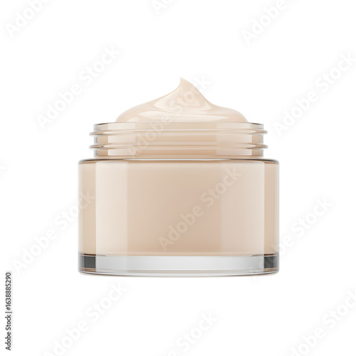 Isolated Photo of a Cream Jar Cosmetic Product on Transparent Background