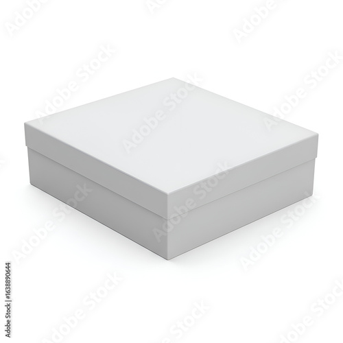 Wallpaper Mural Photo of a White Cardboard Box Isolated with Top View and Shadow for Package Mockup Torontodigital.ca