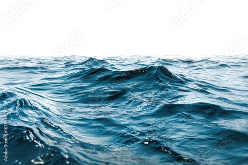 Wallpaper Mural Deep blue ocean waves against a bright white background Torontodigital.ca