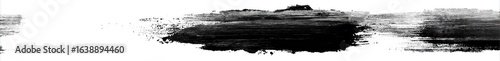 Two horizontal, irregular, dark ink blots on a white background