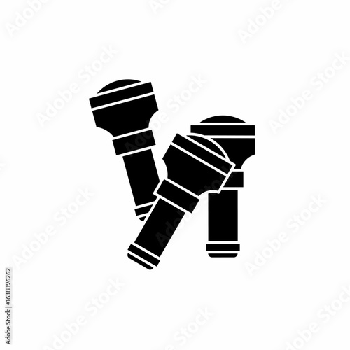 Black flashlight. Flashlight icon symbol. Flashlight vector, isolated on white background. Vector icon.