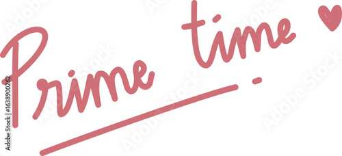 Handwritten Prime Time Text