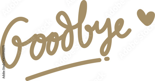 Handwritten Good Bye Greeting