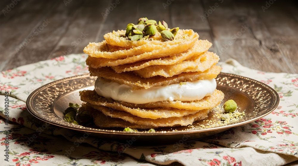 Kunafah Middle Eastern syrup pastry Kunafah Middle Eastern syrup pastry