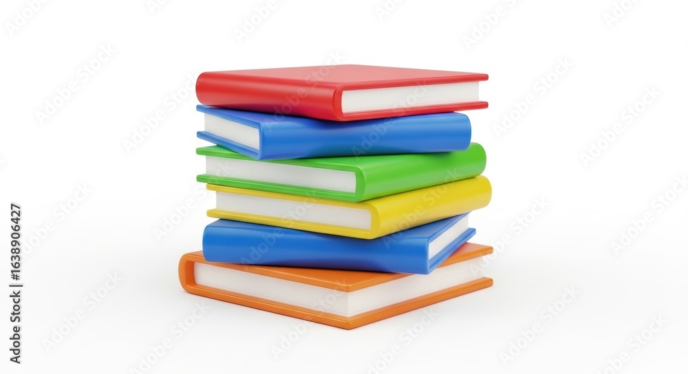 Stack of books with orange cover Stack of books with orange cover