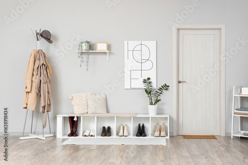 Modern home entryway interi...
