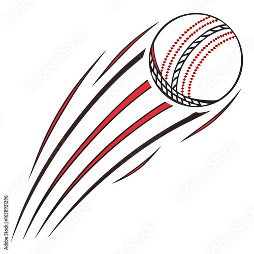 Speeding Cricket Ball: Stylized Motion Vector.

