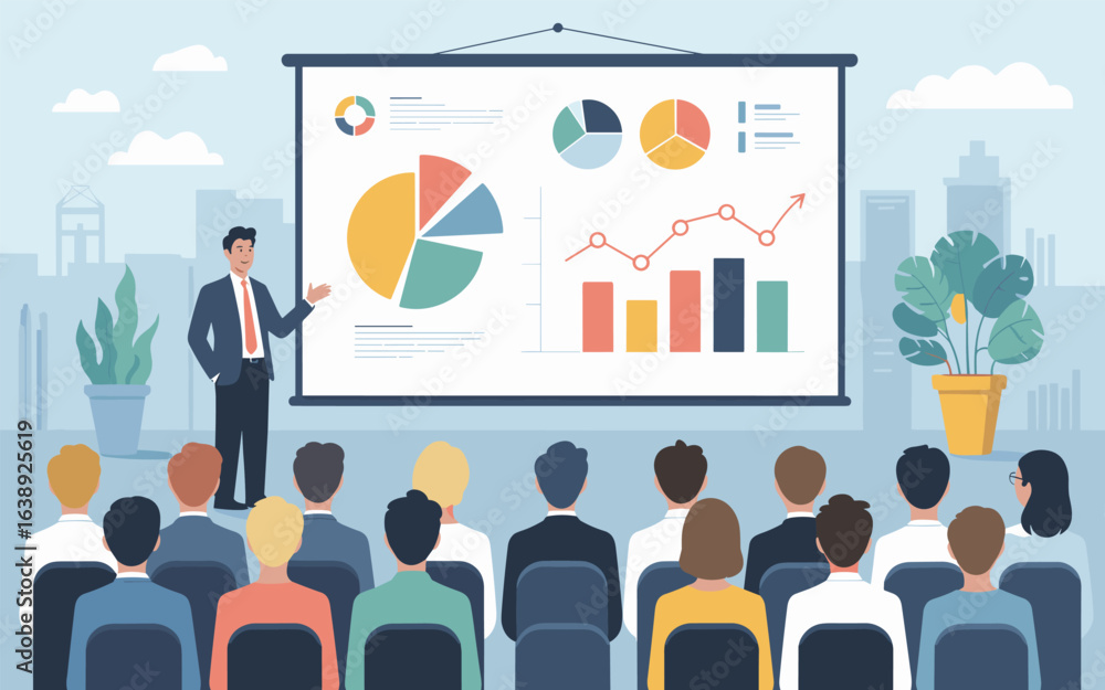 Obraz premium business people with chart