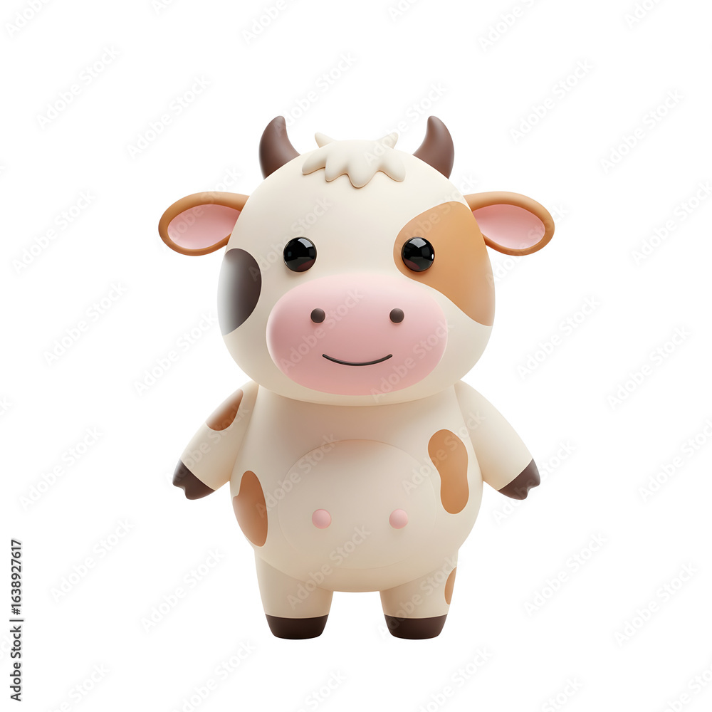 Naklejka premium cow, isolated on transparent background