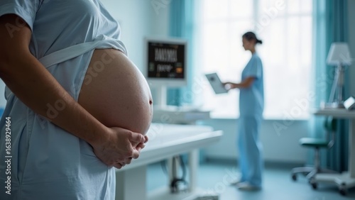 Hospital scene for prenatal check ups for pregnant women