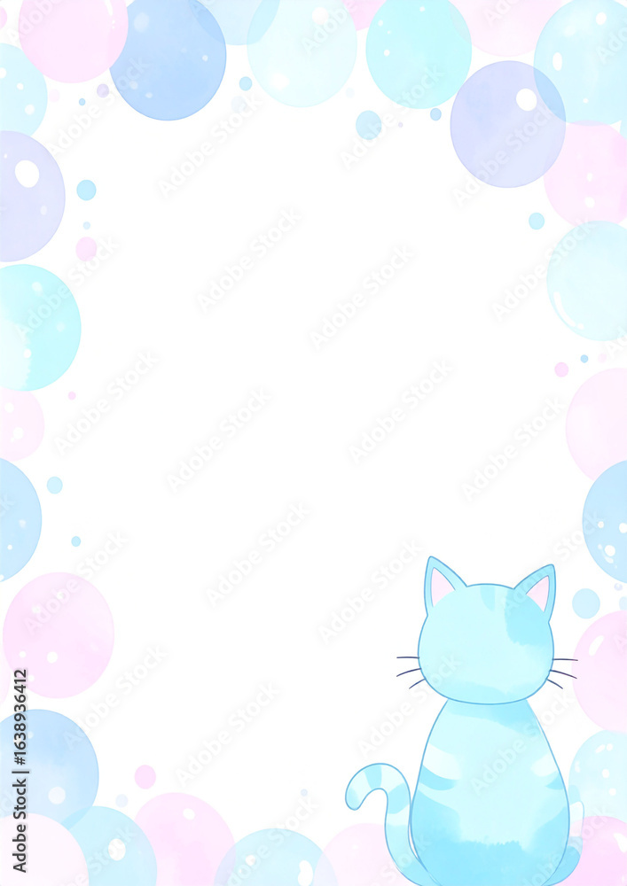 A4-sized paper templates with adorable cartoon cat designs. Each page features a different layout with soft pastel colors, cute illustrations of cats, and playful borders, perfect for children's A4-sized paper templates with adorable cartoon cat designs. Each page features a different layout with soft pastel colors, cute illustrations of cats, and playful borders, perfect for children's