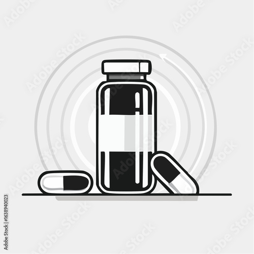 Pills and Medicine Bottle
