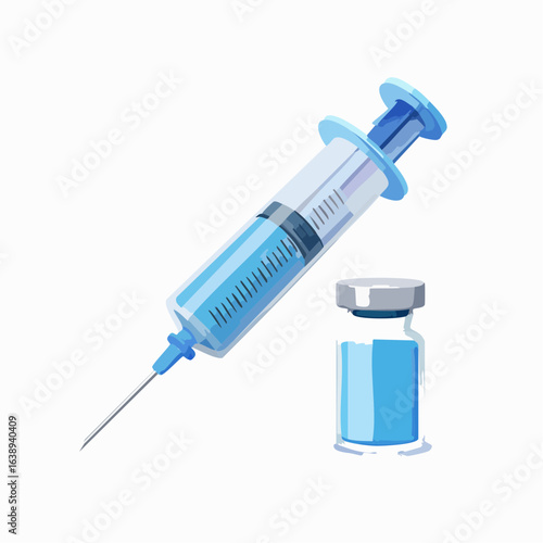 Medical Syringe and Vial Set